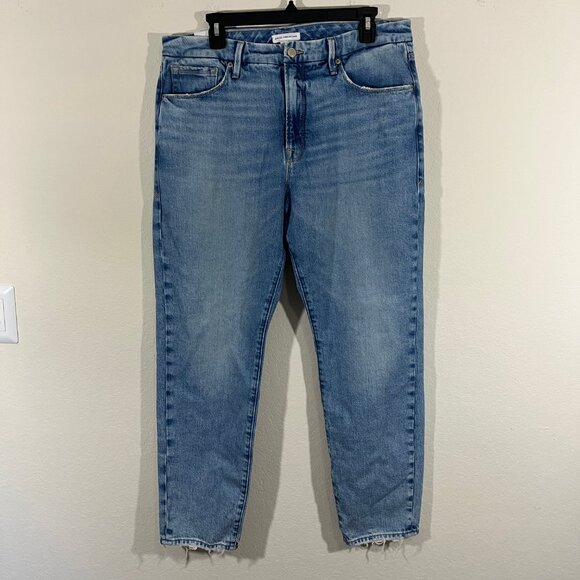 Good American Women's The Weekender Straight Leg Light Wash Jeans Size 14/32 - Picture 2 of 13
